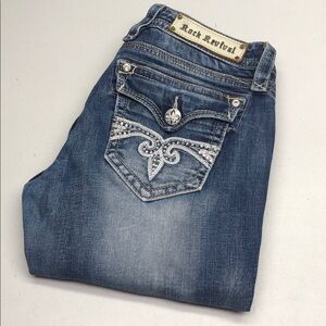 ROCK REVIVAL SOFIA EASY CAPRI JEANS 28x25 ⭐️